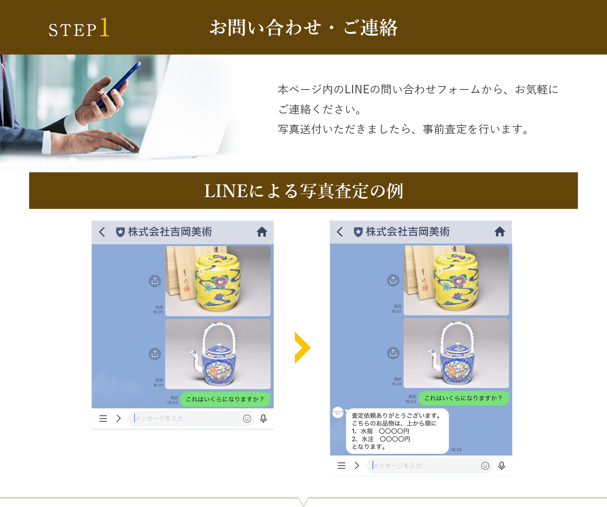 STEP1 お問い合わせ・ご連絡